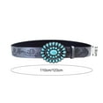 thumbnail image 5 of BAETEUY Boho Style Rose Flower Carved Belt - Faux Turquoise Decor Vintage Western Waistband, 5 of 7