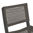 thumbnail image 4 of Noble House Polaris Outdoor 5 Piece 26" Square Wood Bar Set in Dark Gray, 4 of 11