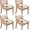 Pioneer Flower-2, variant on Pioneer Flower and Butterfly Seat Covers for Dining Room Chairs Set Of 4,Stretch Printed Washable Chair Seat Cover with Elastic Ties and Button,Removable Waterproof Couch Cushion Covers