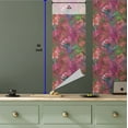 thumbnail image 6 of Ambesonne Flower Peel & Stick Wallpaper for Home, Romance Flowers Retro Effect, 13"x36", Mauve Taupe Green and Pink, 6 of 6