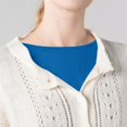 thumbnail image 4 of siminsem Women's Red and White Striped Half High Collar Detachable Shirt Fake Collar Removable Blouse Christmas Holiday Party Top for Office Casual Wear One Size, Blue,One Size, 4 of 4
