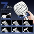 thumbnail image 4 of Filtered Shower Head with Handheld, High Pressure 7 Spray Showerhead with Filters, Detachable Shower Heads, Water Softener Filters for Hard Water - Remove Chlorine, 4 of 7