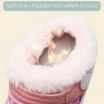 thumbnail image 3 of L-Run Kids Fluffy Fuzzy Slippers Boys Girls House Home Slippers with Strap Slip-on Shoes 6.5-7, 3 of 6