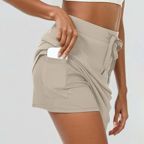 Skorts For Woman Summer Skirts For Women Drawstring Skirt Built In Shorts With Pockets Tennis Outfits Short Skirt Short Skirts Bathing Suit with Skirt Mini Denim Skirt Athletic Skirt with Leggings