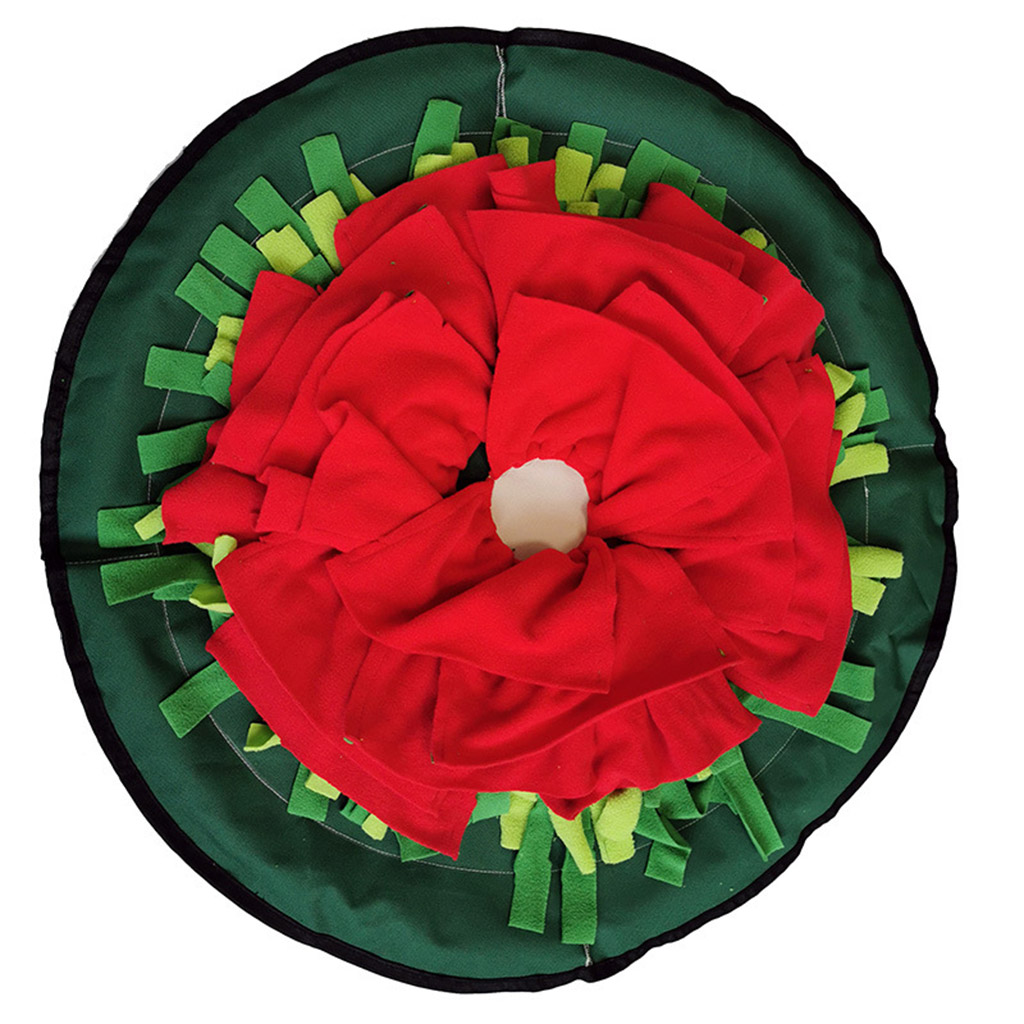 ZPAQI Dog Snuffle Plush Toy Dispensing Flower for Dogs Interactive Stuffed Chew Toy