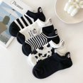 thumbnail image 5 of Calcetines de algodón para mujer, calcetines de corte bajo, calcetines tobilleros, paquete de 5 para uso doméstico y al aire libre, 5 of 5