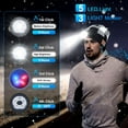 thumbnail image 3 of Unisex Bluetooth Beanie with Headlight,Upgraded Musical Knitted Cap with Headphone & Mic,Gifts for Men Women (Black White), 3 of 13