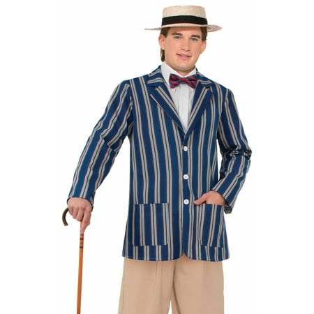Mens Roaring 20's Boater Jacket Halloween Costume Accessory