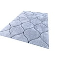 thumbnail image 2 of Geometric Silver Plush Fluffy Shine 3D Shag, 7'6" x 10'3" Area Rug/Carpet by Makymo, 2 of 3
