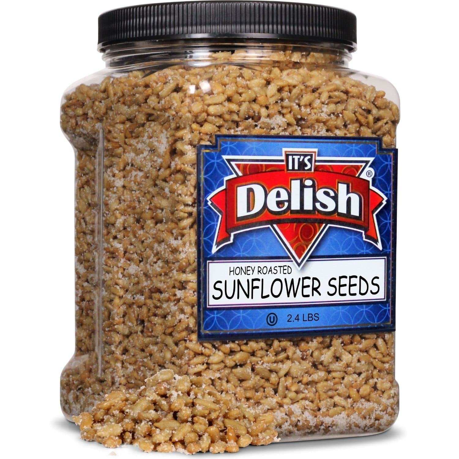 Honey Roasted Sunflower Seeds by It's Delish, 2.4 LBS Reusable Jumbo