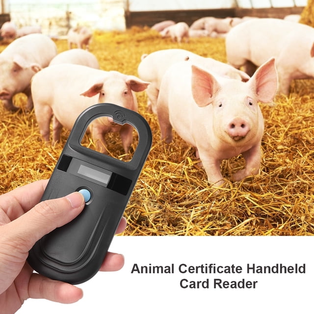 Kuymtek Escáner de chip de identificación Certificado de mascotas Lector de tarjetas de identificación de animales para perros de mano