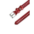 thumbnail image 2 of Cinturón de cuero delgado para mujeres Inspire Chic, cinturones de cintura delgada con agujeros para jeans y vestidos, ancho de 0.7 pulgadas, color rojo vino, talla única, 2 of 4