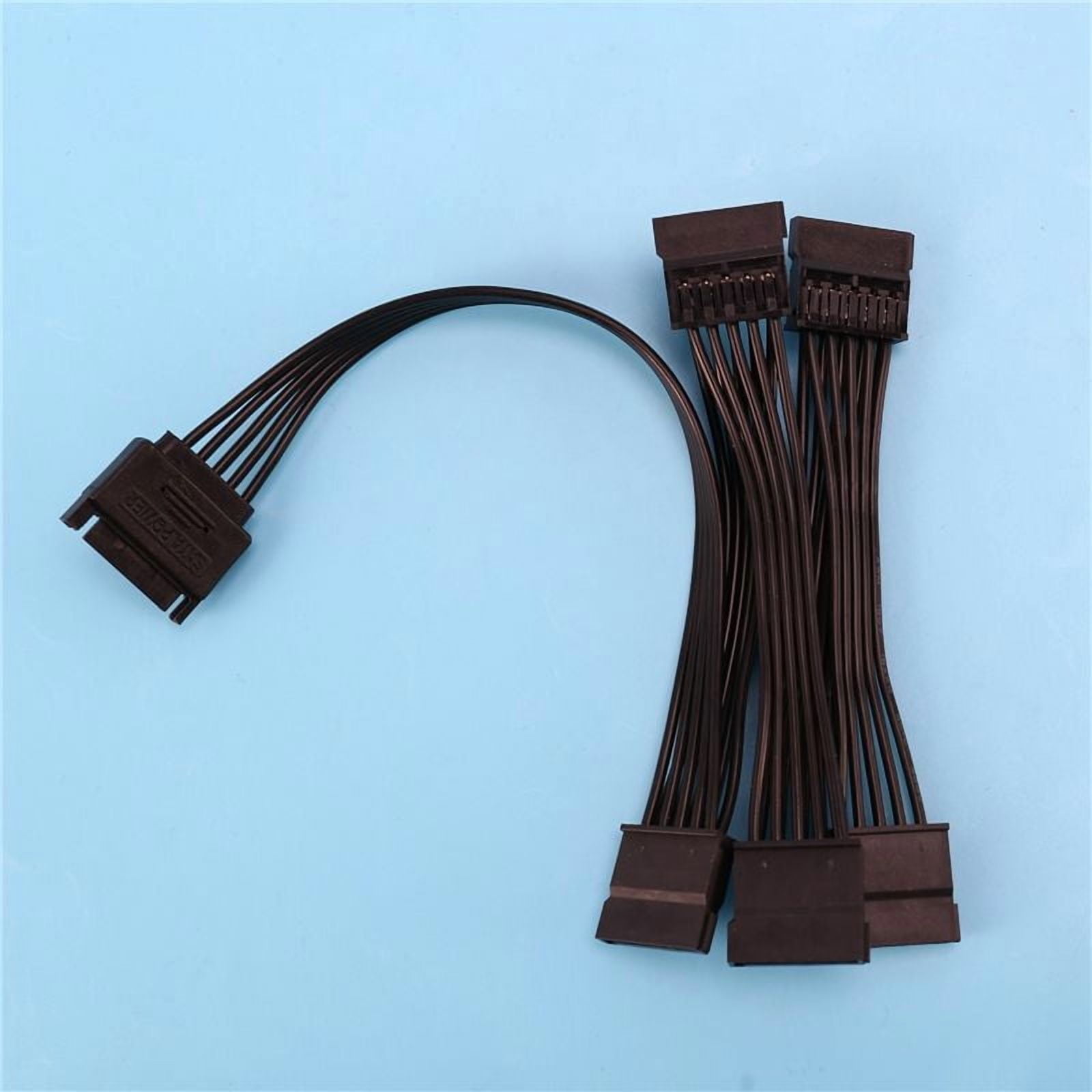 20X 15 Pin SATA Power Extension Hard Drive Cable 1 Male to 5 Female Power Supply Splitter Adapter Cable for DIY PC Sever