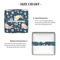 thumbnail image 5 of Gukieu Cute Rabbit Floral Print Leather Tissue Box, PVC Waterproof Velcro Opening and Closing Square Tissue Box Holder, Suitable for Home and Office Decoration, 5 of 7