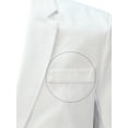 thumbnail image 4 of INSPIRE CHIC Men's Suit Jacket Notched Lapel Long Sleeve Single Vent Back One-Button Blazer 34 White, 4 of 7