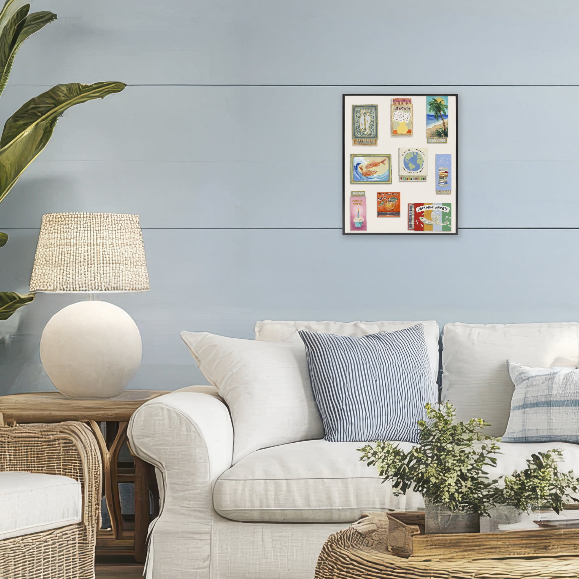 Stupell Industries World Matchbox Collection Black Framed Giclee Art, design by Lanie Loreth