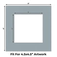 thumbnail image 2 of Metallic Silver Picture Frame Mat for 8x8 Frames - Fits 5x5 Photos - 1 Mat, 2 of 7