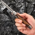 thumbnail image 6 of ENFOURCLASS Damascus Pattern Pocket Knife - Stainless Steel Camping Utility Tool with Secure Lock, 6 of 27