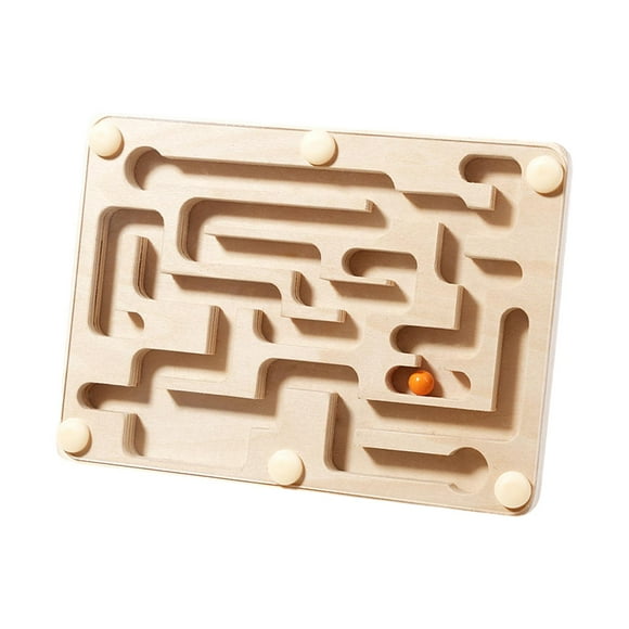 Bunblic Wooden Balance Maze Games Brain Teaser Game Learning Activities Wooden Labyrinth Board Game Logical Game for Adults Gift Family