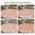 thumbnail image 7 of ODIKA 4'x6' Ultra-Soft Area Rug, Quicksand Vintage Boho Scroll Symmetry Distressed Plaid Print None Washable, Bare feet friendly, Silk-Touch for Bedroom Home office, 7 of 7