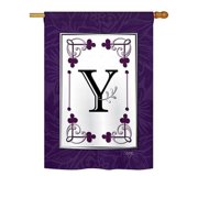 Breeze Decor - Classic N Initial Interests - Everyday Simply Beauty Impressions Decorative Vertical Garden Flag 13 x 18.5 Printed In USA
