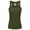Army Green, variant on Women's Tank Top Sleeveless Racerback Basic Stretch Comfy Slim Fitted Ribbed Knit Tops Workout Yoga T Shirt NEWT386 Brown 3X