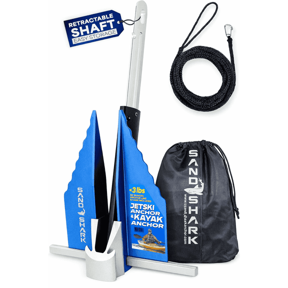 Mini Fluke Compact Anchor with Line and Case