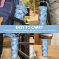 thumbnail image 7 of 30 Oz Tumbler with Handle and Straw Vacuum Insulated Travel Cup with Flip Straw and Top Handle SpillProof Coffee Cup Reusable Insulated Cup for Holidays Special Occasions Starfish, 7 of 7