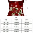 thumbnail image 2 of Outdoor Red Christmas Waterproof Throw Pillow Covers 18x18 Inch Set of 4 Vintage Deer Bear Fox Animal Pillow Cases Christmas Tree Snowflakes Winter Holiday Decor Cushion Case for Patio Garden, 2 of 6