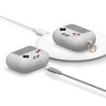 thumbnail image 3 of Funda AirPods compatible Funda de silicona con llavero Carga inalámbricaGris、Airpods 3 Generación Fokelyi 222401-4, 3 of 7