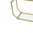 thumbnail image 3 of Metal Wall Shelf with Two Glass Shelves and Smooth Chamfered Corners, Gold and Clear- Saltoro Sherpi, 3 of 5