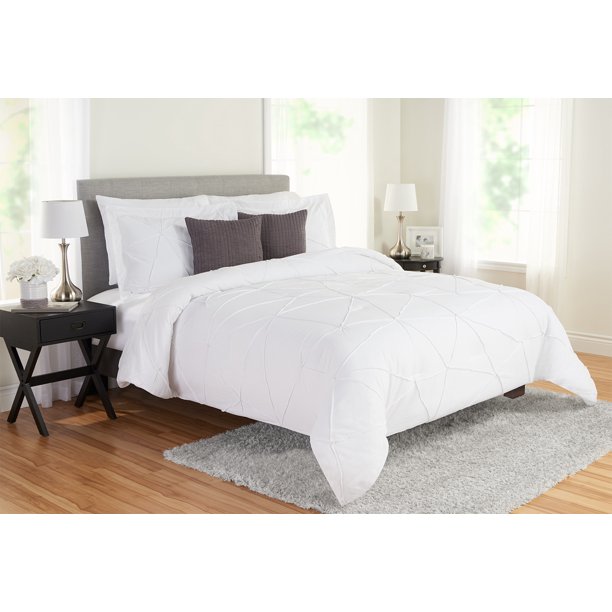 Better Homes and Gardens Cotton Pintuck 5Piece Comforter Set, Full