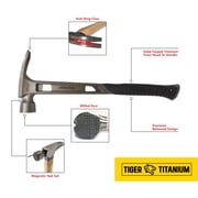Big Horn 15152 16 Oz Tiger Titanium Framing Hammer with Curved Handle
