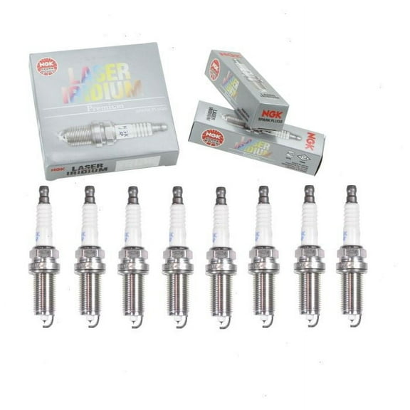 8 pc NGK 92145 Laser Iridium Spark Plugs for 6734 8162 9010 9055 9673 FR8SII33X FR8SPP30X REC10WMPB REC12WMPB5 Ignition Wire Secondary