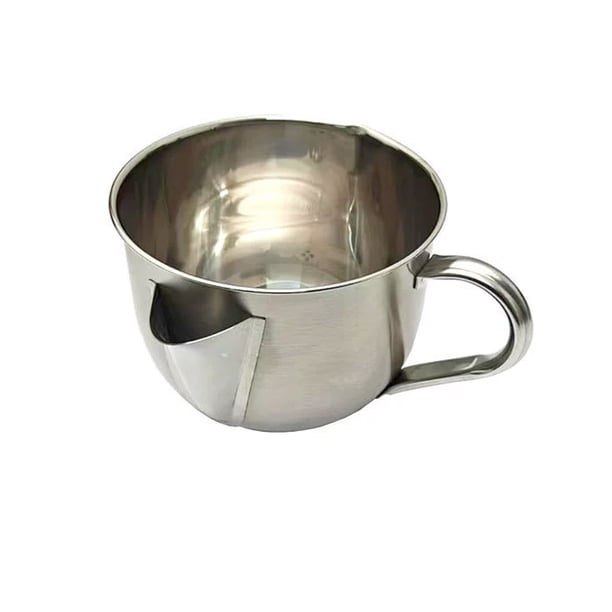 Matsuzay Taza separadora de salsa, hecha de acero inoxidable con superficie limpia, utilizada para pavo, res, pollo, espumadera de cocina que Cocina y Comedor blanco plateado trampa de grasa