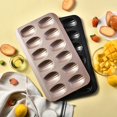 thumbnail image 5 of CuiLiyq 2 Pack Nonstick Madeleine Pan for Baking, 12 Cavity Shell Shape Cake and Cookie Mold Tray, for French Cookies Brownies Pastries (Black and Gold), 5 of 9