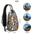 thumbnail image 5 of Sling Backpack,Halloween Ghost Pumpkin Pattern Crossbody Bag with Water Bottle Holder,Waterproof Sling Bag for Men/Women with Chest Phone Holder for Hiking,Travel, 5 of 6