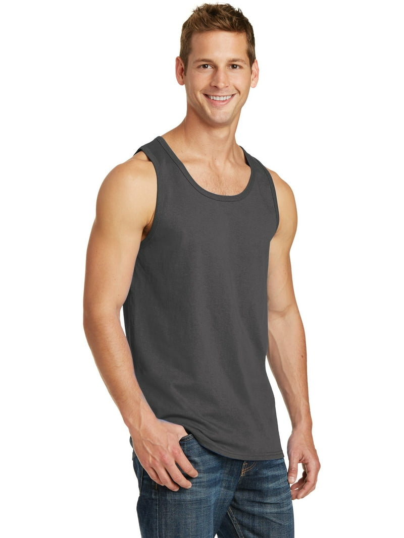 KARRY American sleeve tank グレー Port & Company Core Cotton Tank Top, Sleeveless Shirt, Charcoal