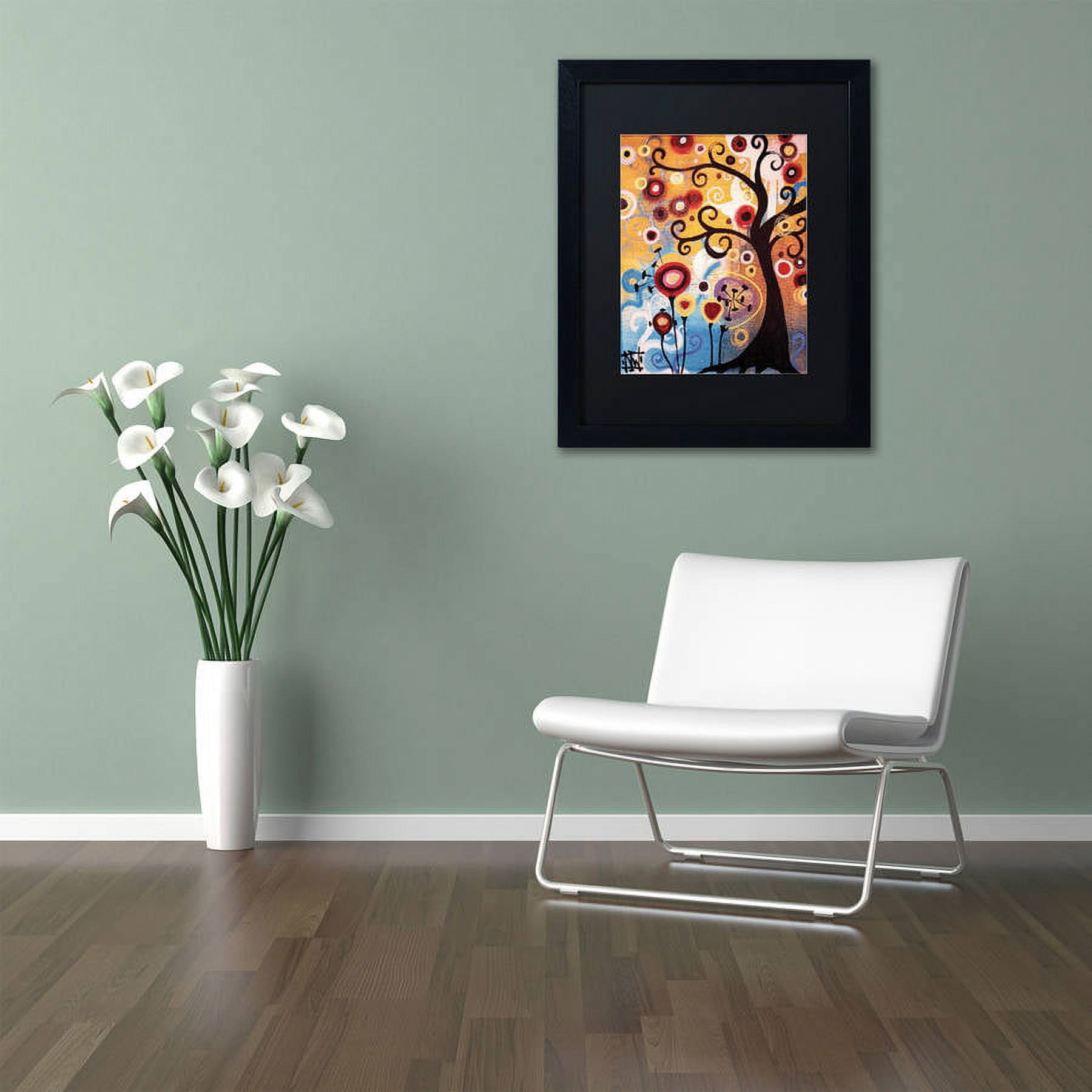 Trademark Fine Art "17" Canvas Art by Natasha Wescoat, Black Matte, Black Frame