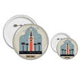 thumbnail image 1 of Hong Kong Clock Tower Pins  Badge Button Design Kit Craft Sets, 1 of 3