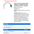 thumbnail image 2 of Engine Coolant Temperature Sensor Connector - Compatible with 1984 - 1989 Dodge Aries 2.2L 4-Cylinder 1985 1986 1987 1988, 2 of 2