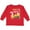 Red, variant on Inktastic Three and Digging It Bulldozer 3rd Birthday Boys or Girls Long Sleeve Toddler T-Shirt