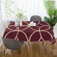 thumbnail image 3 of Yayeee Tablecloths 60" x 108" Rectangle Wrinkle Resistant Party Table Cover, Red Circles, 3 of 8
