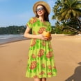 thumbnail image 4 of Lsque Cartoon Turtles 1 Print Women's Casual Dress T-Shirt Summer Short Sleeve Scoop Neck Swing Dresses, 4 of 6