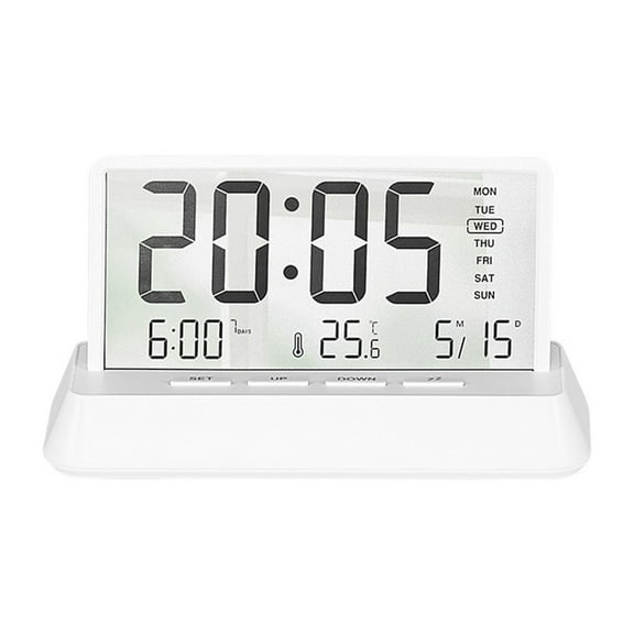Transparent Electronic Clock Multi-Function Clock Alarm Temperature Snooze