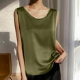 thumbnail image 2 of Diufon Women's Sleeveless Tops Spring Summer Stain Crewneck Shirts Trendy Comfy Solid Color Basic Blouses, 2 of 4