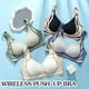 thumbnail image 4 of TQEHS Sujetador push-up sin aros Super Gather para mujer, sujetador con realce y sujeción suave fruncida Y1, 4 of 6