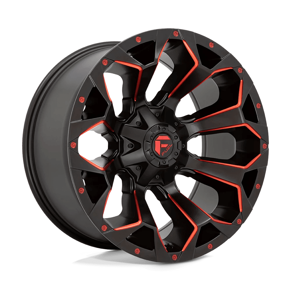 Fuel 1PC Aluminum Rim D643 CONTRA 20X10in Gloss Black Red Tinted