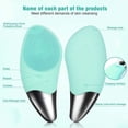 thumbnail image 2 of Sonic Facial Cleansing Brush, Electric Silicone Face Wash And Massager, Waterproof Silicone Face Wash, Rechargeable, 2 of 4
