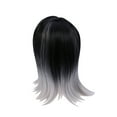 thumbnail image 4 of Soimiss Shoulder Wig For Women Black Light Gray Cap Easy To Wash And Care Natural Look For Daily Wear And Cosplay, 4 of 8